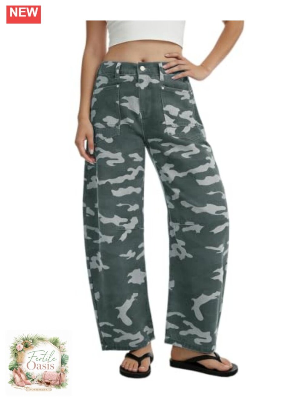 Women's Baggy Barrel Jeans Cotton Blend Wide Leg Ankle Denim Pants